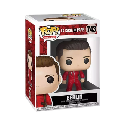 Berlin Funko Pop! #743 stock photo in-box from La Casa de Papel Money Heist