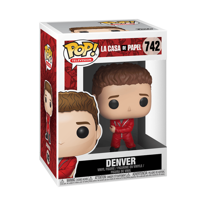 Denver Funko Pop! #742 stock photo in-box from La Casa de Papel Money Heist