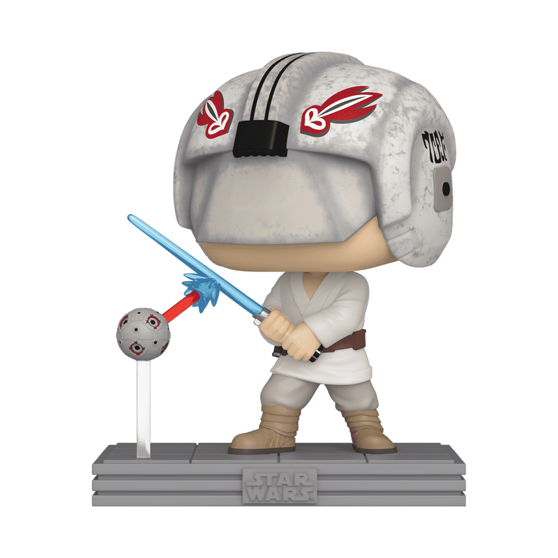 Luke Skywalker With Remote Star Wars Funko Pop Figure Holding Blue Lightsaber