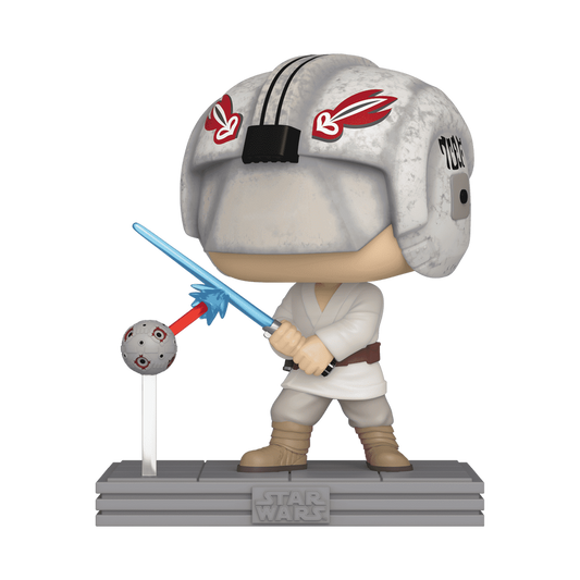 Luke Skywalker With Remote Star Wars Funko Pop Figure Holding Blue Lightsaber