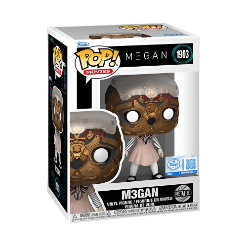 M3GAN Entertainment Earth Exclusive Metallic Funko Pop Packaging