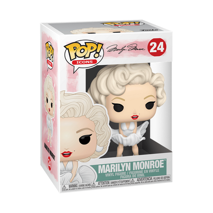 Marilyn Monroe Funko Pop! #24 White Dress stock photo in-box Marilyn Monroe