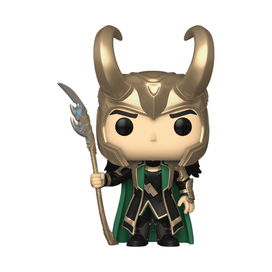 Marvel Avengers Loki with Scepter Entertainment Earth Exclusive Glow in the Dark Funko Pop Figure Holding Scepter