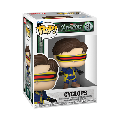Cyclops Funko Pop! #1641 stock photo in-box from Marvel Avengers Doomsday
