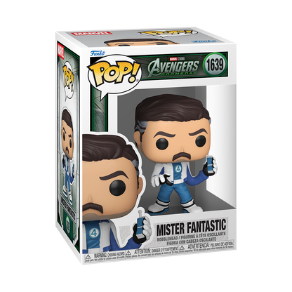 Mister Fantastic Funko Pop! #1639 stock photo in-box from Marvel Avengers Doomsday