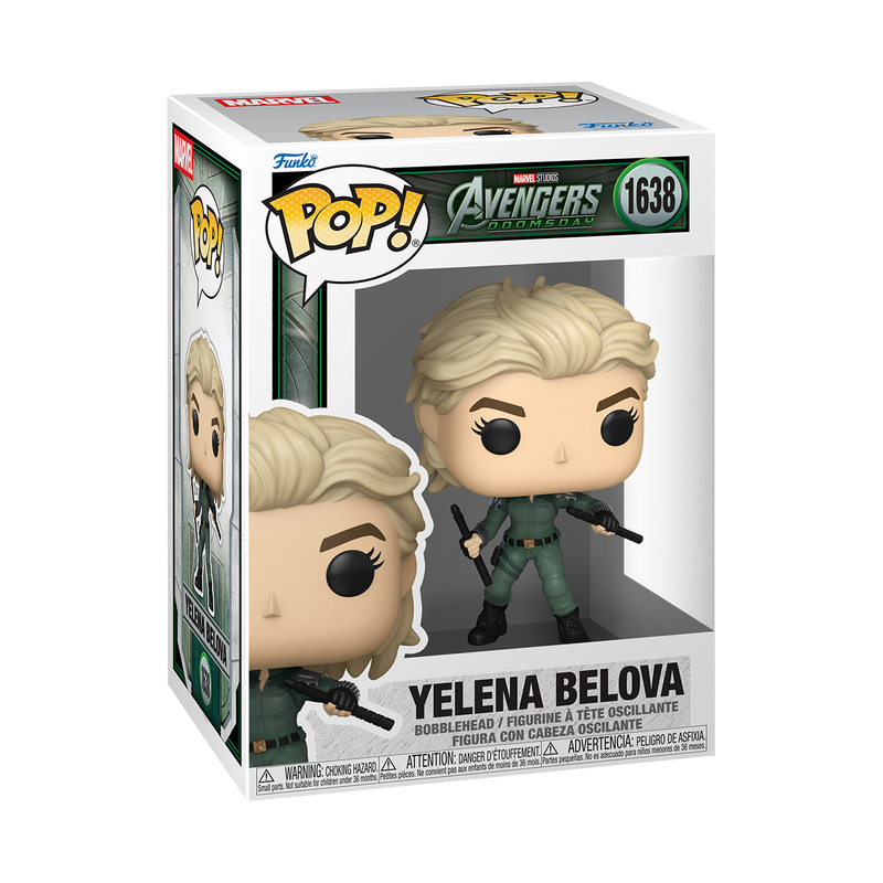 Yelena Belova Funko Pop! #1638 stock photo in-box from Marvel Avengers Doomsday