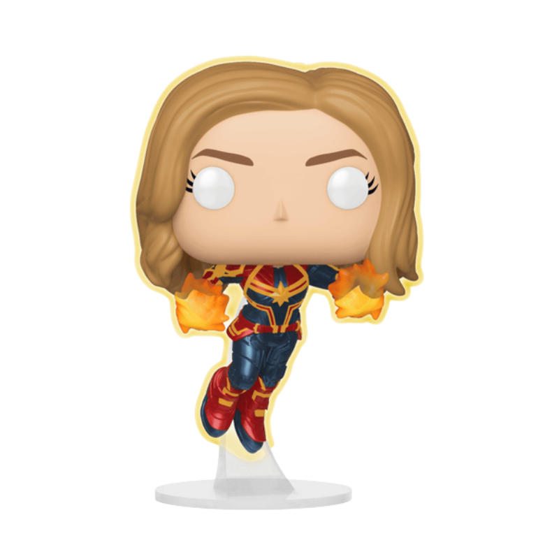 Marvel Captain Marvel Exclusive Funko Pop Figure Holding Flames 
