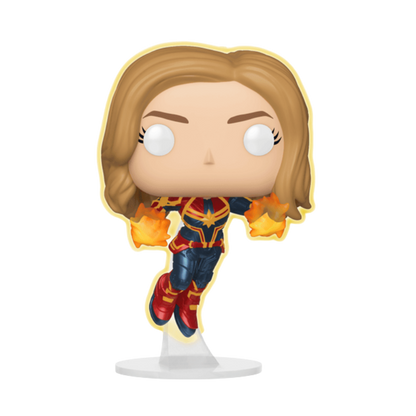 Marvel Captain Marvel Exclusive Funko Pop Figure Holding Flames 