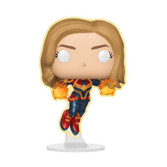 Marvel Captain Marvel Exclusive Funko Pop Figure Holding Flames 
