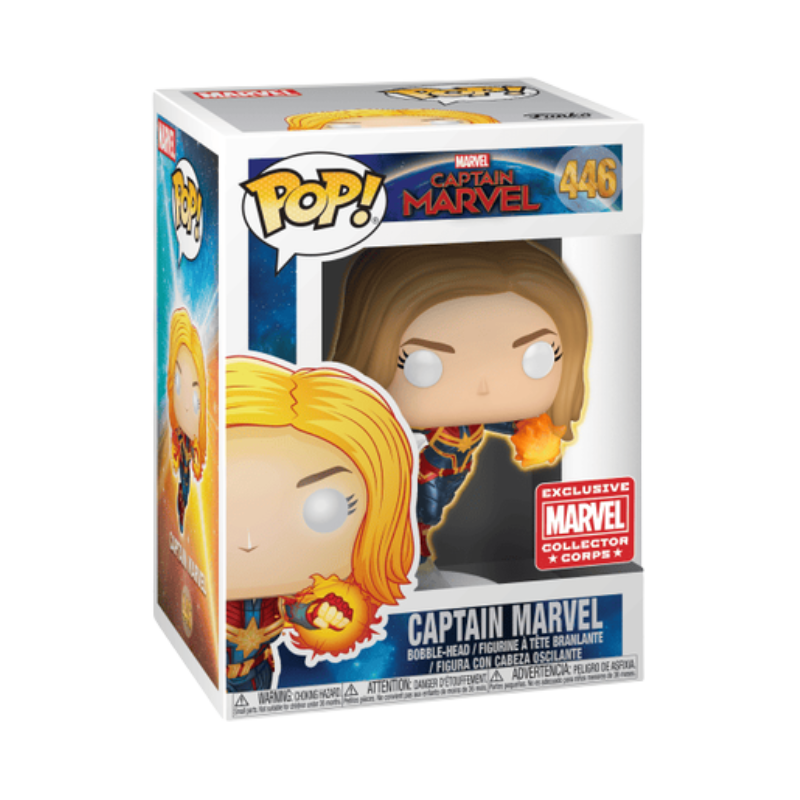 Marvel Captain Marvel Exclusive Funko Pop Packaging