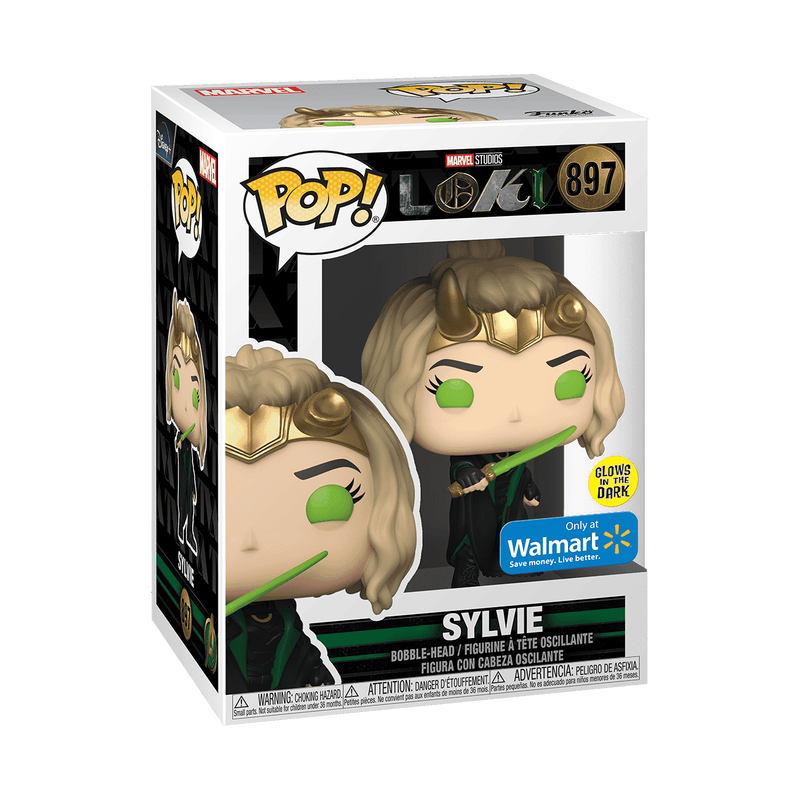 Marvel Loki Sylvie Funko Pop Glow in the Dark Packaging