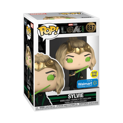 Marvel Loki Sylvie Funko Pop Glow in the Dark Packaging