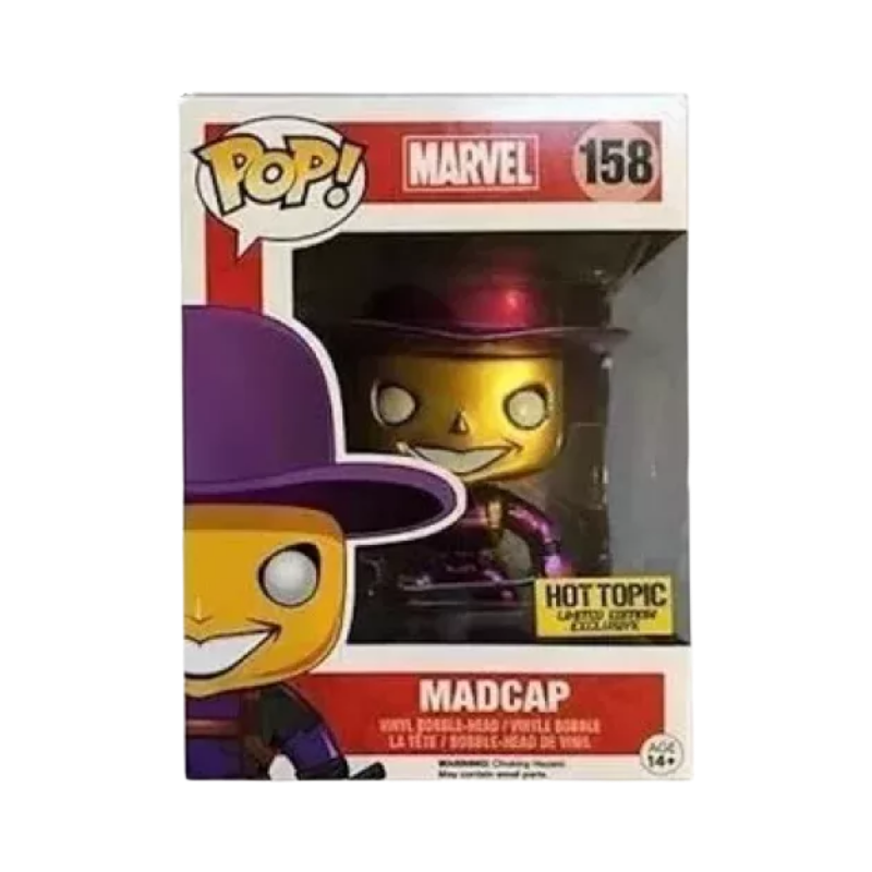 Madcap Metallic Funko Pop! #158 Hot Topic Exclusive stock photo in-box from Marvel Comics