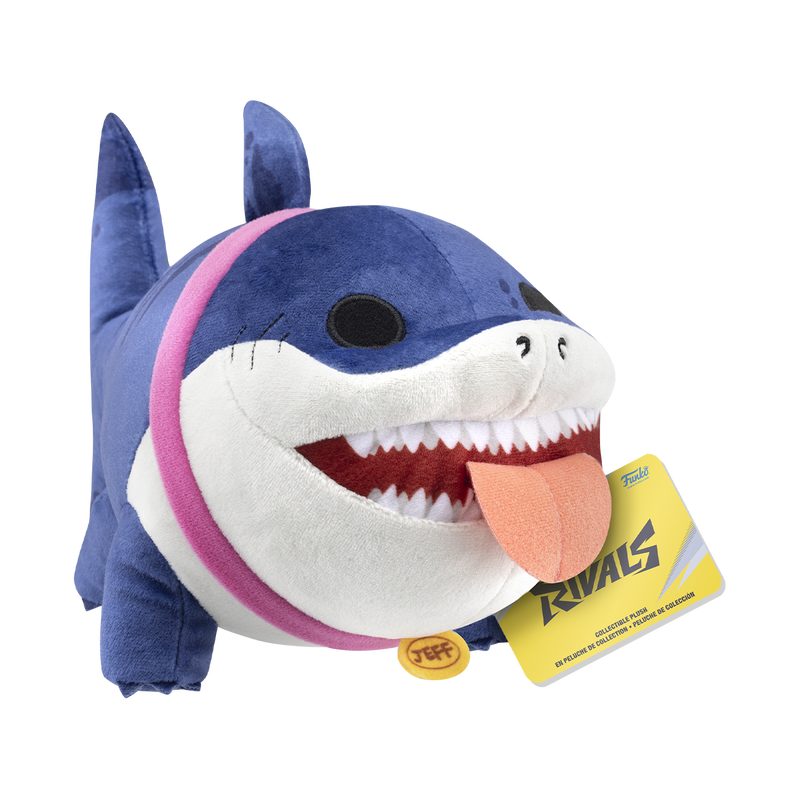 Jeff the Land Shark Funko Pop 7-inch plush in packaging from Marvel Rivals