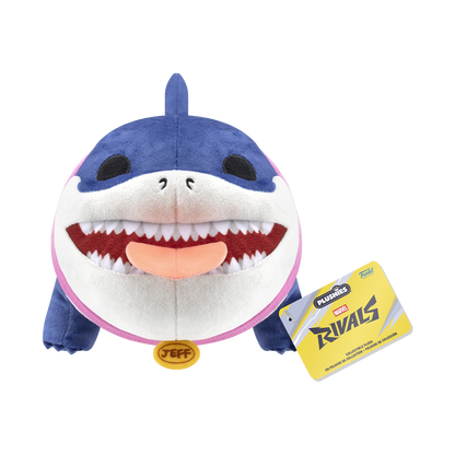 Jeff the Land Shark Funko Pop 7-inch plush out of box from Marvel Rivals