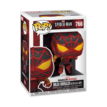 Miles Morales Strike Suit Funko Pop! #766 stock photo in-box from Marvel Spider-Man
