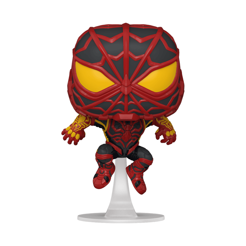 Miles Morales Strike Suit Funko Pop! #766 stock photo out-of-box from Marvel Spider-Man