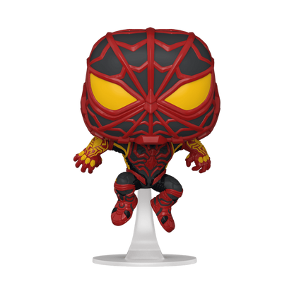 Miles Morales Strike Suit Funko Pop! #766 stock photo out-of-box from Marvel Spider-Man