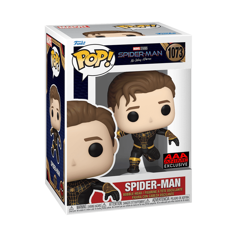 Spider-Man Funko Pop! #1073 AAA Anime Exclusive stock photo in-box from Marvel Spider-Man: No Way Home