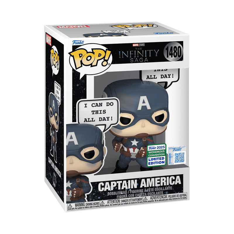 Captain America Funko Pop #1480 Wondrous Convention Limited Edition in box packaging