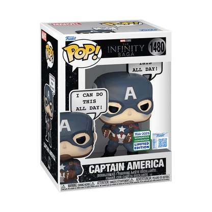 Captain America Funko Pop #1480 Wondrous Convention Limited Edition in box packaging