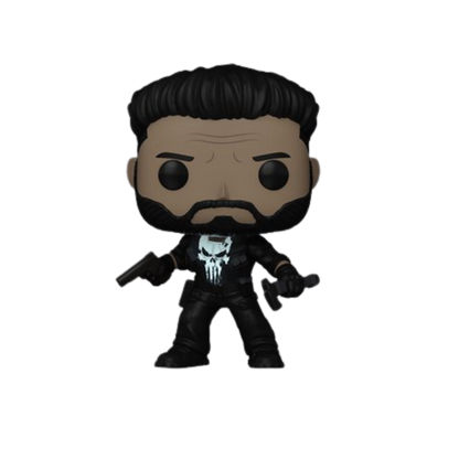Punisher Funko Pop! #1635 EE Exclusive Glow glow-in-the-dark stock photo out-of-box from Marvel The Punisher: One Last Kill