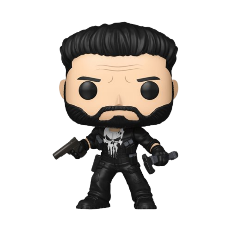 Punisher Funko Pop! #1635 EE Exclusive Glow stock photo out-of-box from Marvel The Punisher One Last Kill