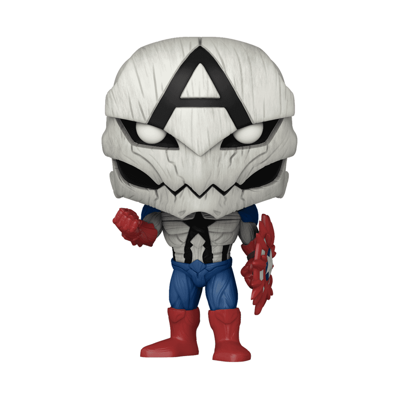 Marvel Venom Poison Captain America Pop in a Box Funko Pop Figure Holding Shield