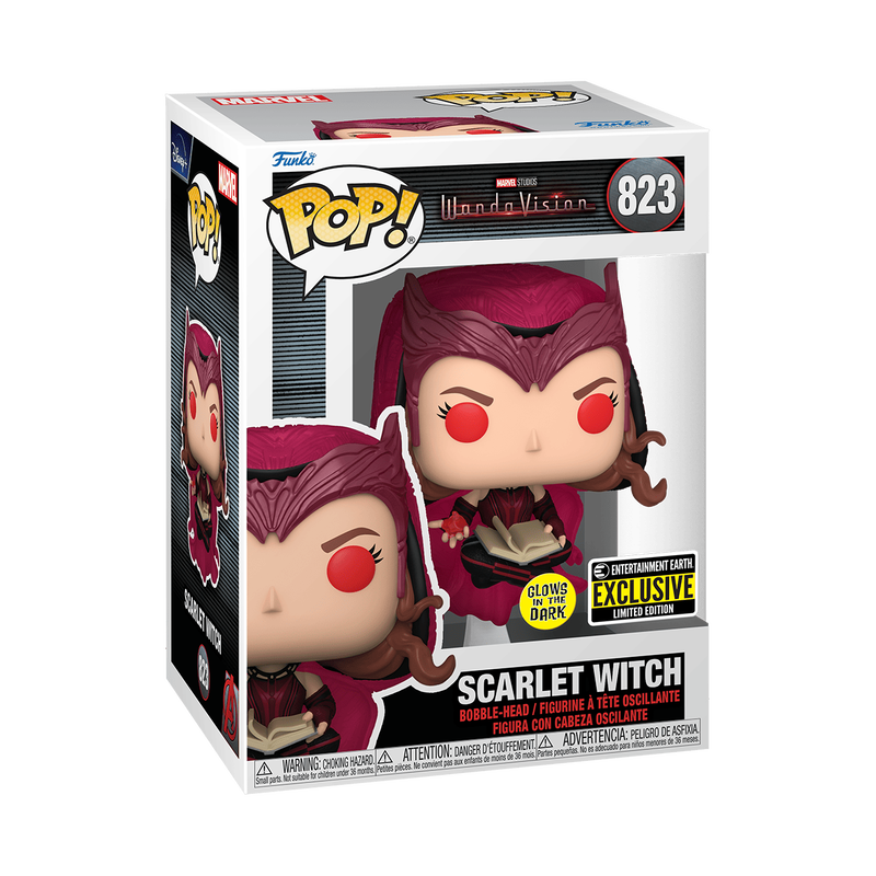 Marvel Wanda Vision Scarlet Witch Entertainment Earth Exclusive Glow Funko Pop Packaging