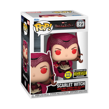 Marvel Wanda Vision Scarlet Witch Entertainment Earth Exclusive Glow Funko Pop Packaging