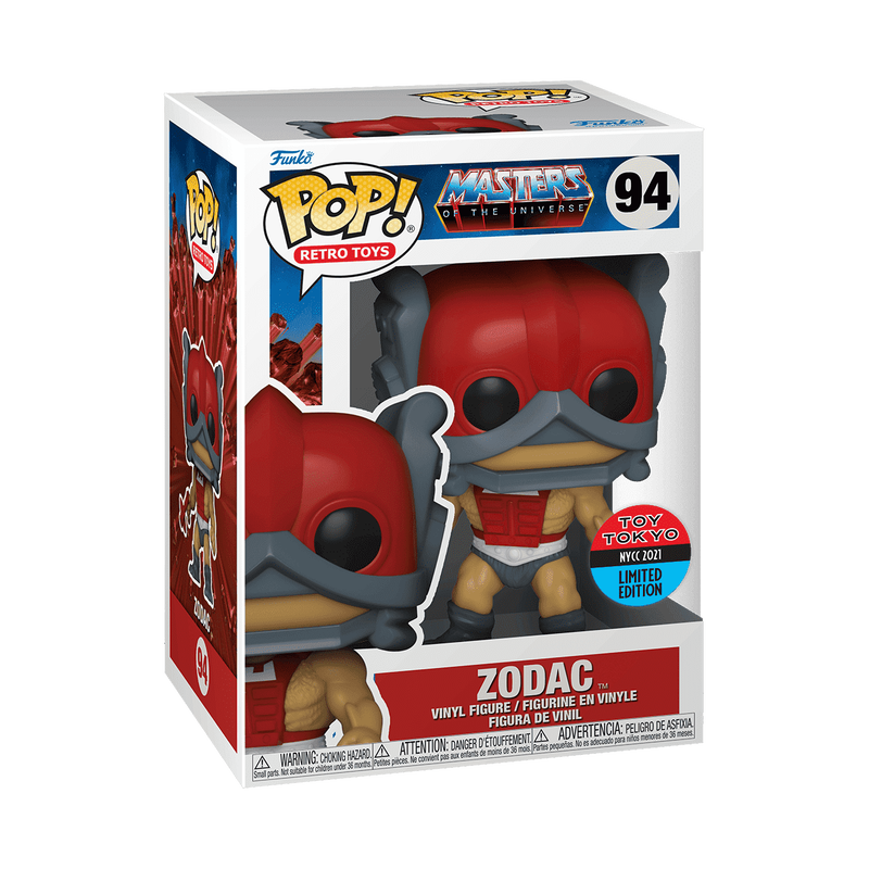 Masters of the Universe Zodac 2021 New York Comic Con Toy Tokyo Funko Pop Packaging