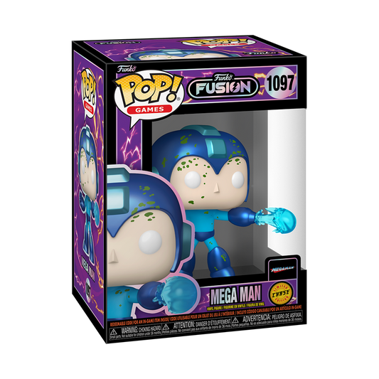 Funko Pop! Funko Fusion Mega Man #1097 Chase Edition Funko Pop box packaging front view