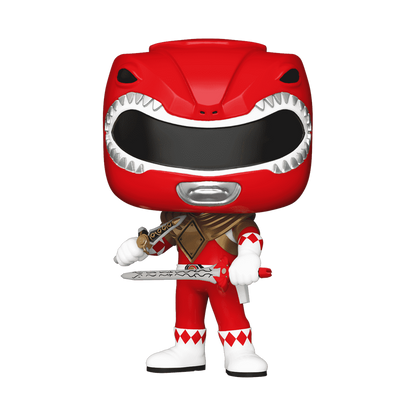 Red Ranger with Dragon Shield, Power Sword and Dragon Dagger Funko Pop! #76 NFT Release 1875 Pcs stock photo out-of-box from Mighty Morphin Power Rangers
