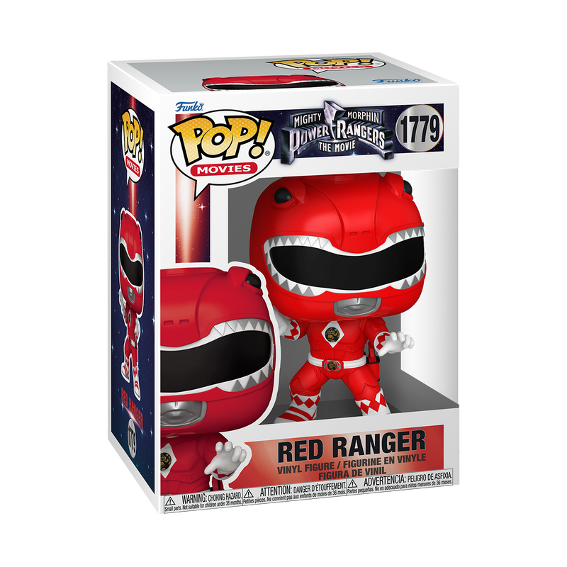 Red Ranger Funko Pop! #1779 stock photo in-box from Mighty Morphin Power Rangers The Movie