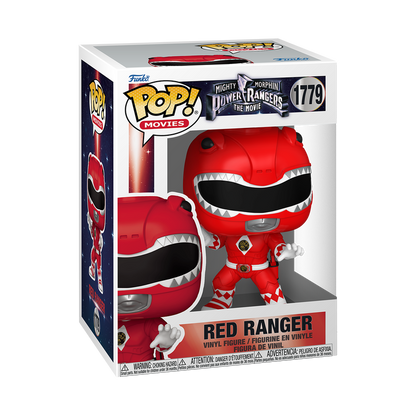Red Ranger Funko Pop! #1779 stock photo in-box from Mighty Morphin Power Rangers The Movie