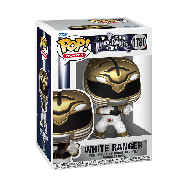White Ranger Funko Pop! #1780 stock photo in-box from Mighty Morphin Power Rangers The Movie
