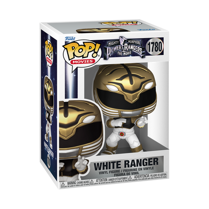 White Ranger Funko Pop! #1780 stock photo in-box from Mighty Morphin Power Rangers The Movie