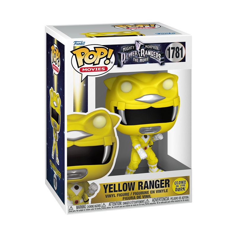 Yellow Ranger Funko Pop! #1781 stock photo in-box from Mighty Morphin Power Rangers The Movie