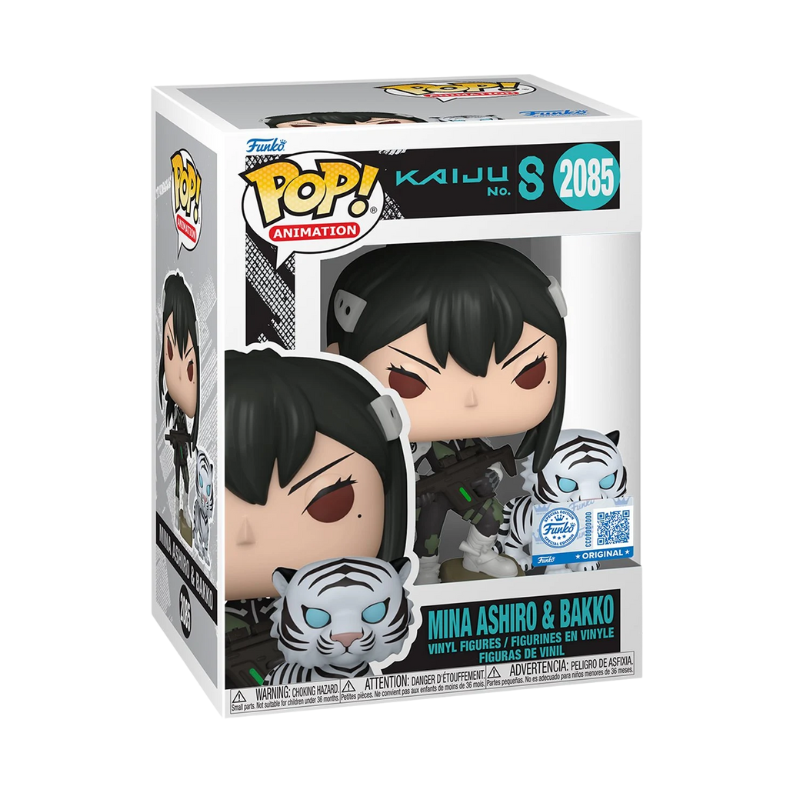 Funko Pop! Kaiju No. 8 Mina Ashiro and Bakko #2085 Entertainment Earth Exclusive Funko Pop box packaging front view
