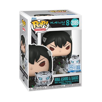 Funko Pop! Kaiju No. 8 Mina Ashiro and Bakko #2085 Entertainment Earth Exclusive Funko Pop box packaging front view