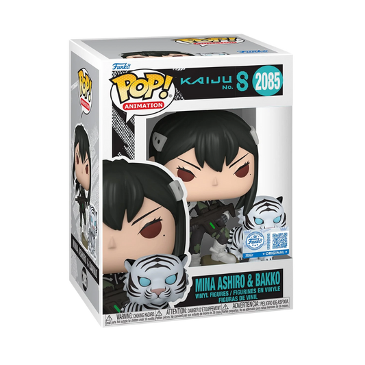 Funko Pop! Kaiju No. 8 Mina Ashiro and Bakko #2085 Entertainment Earth Exclusive Funko Pop box packaging front view