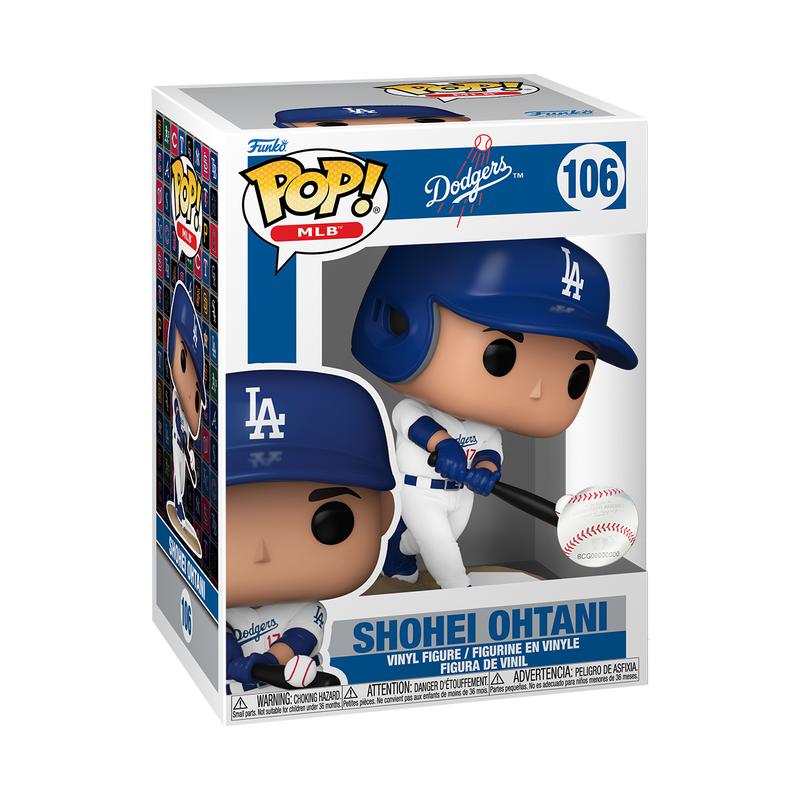 Shohei Ohtani Home Jersey Batting Funko Pop! #106 stock photo in-box from MLB Los Angeles Dodgers