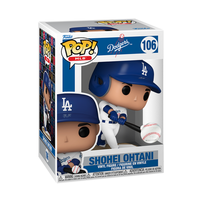 Shohei Ohtani Home Jersey Batting Funko Pop! #106 stock photo in-box from MLB Los Angeles Dodgers