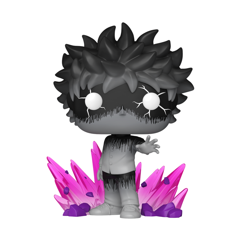 Mob with Aura Glow Exclusive Funko Pop! #2406 stock photo out-of-box from Mob Psycho 100