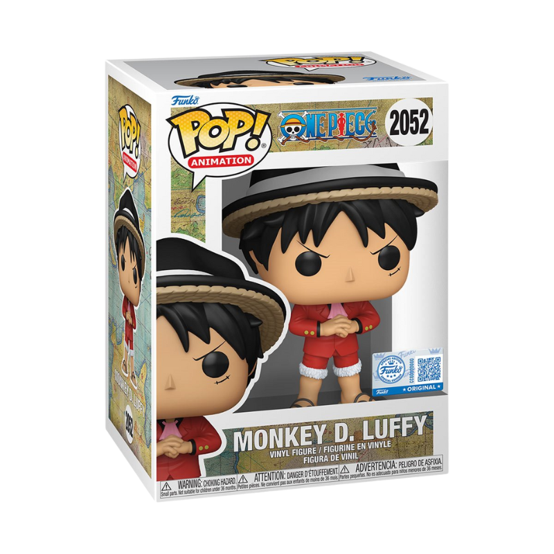 Funko Pop! One Piece Monkey D. Luffy #2052 Entertainment Earth Exclusive Funko Pop box packaging front view