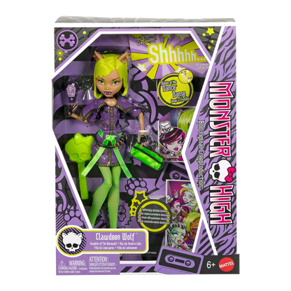 Clawdeen Wolf Dawn of the Dance Creeproduction Doll stock photo in-box from Monster High