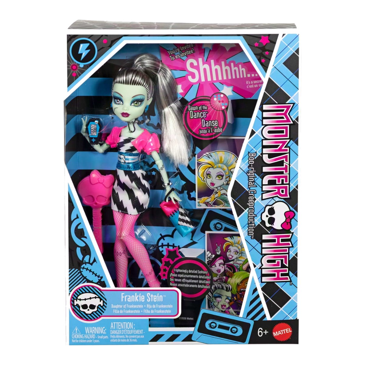 Frankie Stein Dawn of the Dance Creeproduction Doll stock photo in-box from Monster High