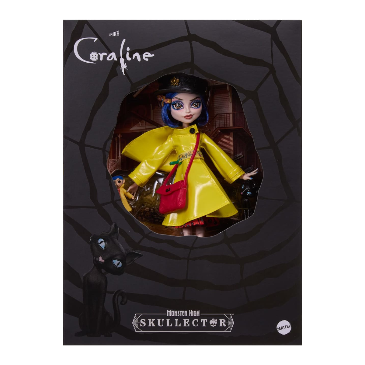 Coraline Skullector x LAIKA Doll stock photo in-box from Monster High