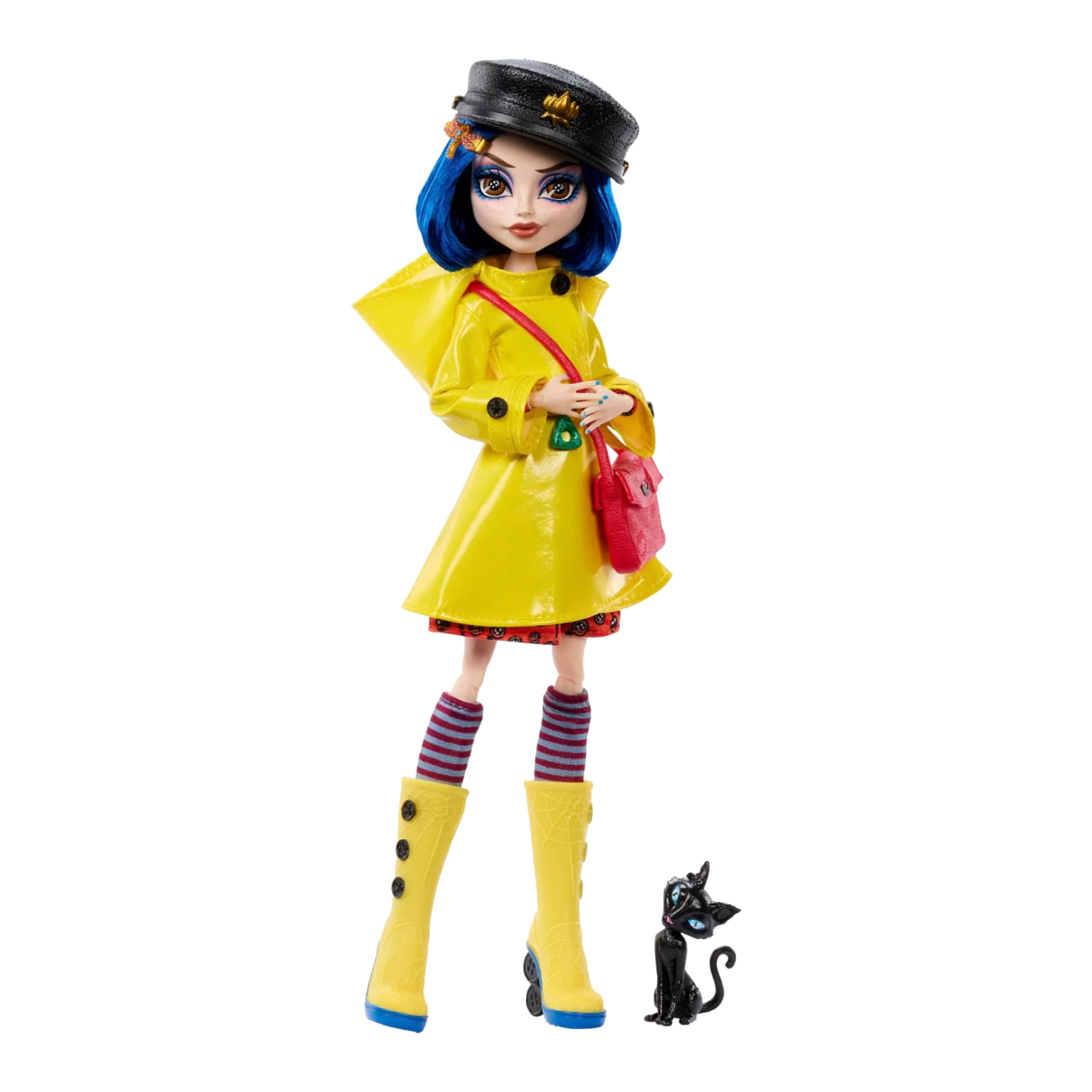 Coraline Skullector x LAIKA Doll stock photo out-of-box with cat from Monster High