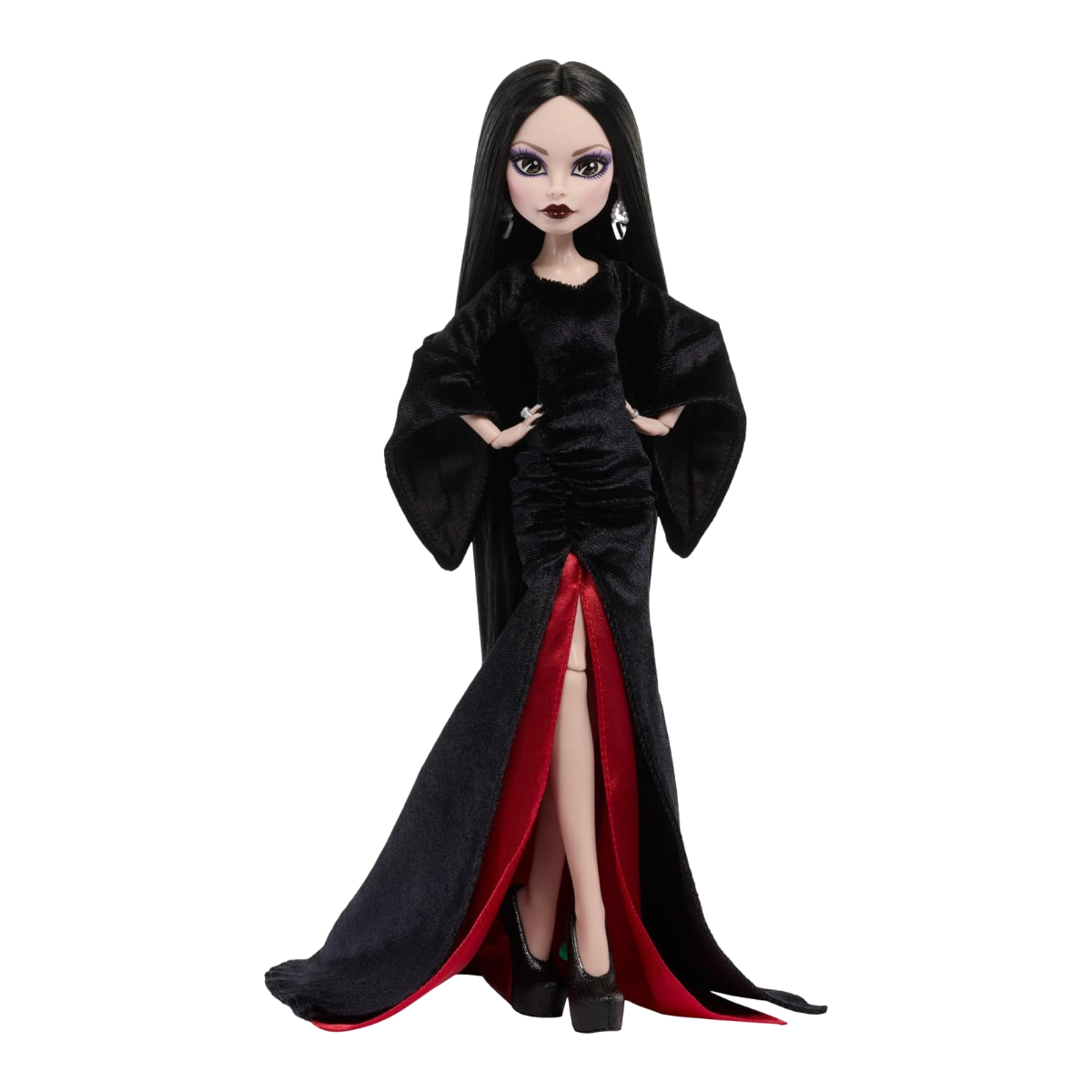 Morticia Addams Monster High x Wednesday Doll stock photo out-of-box